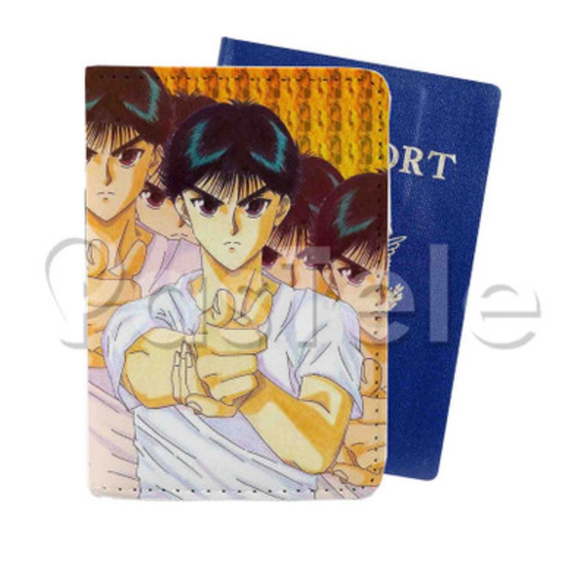 Yusuke Urameshi Custom PU Leather Passport Travel Baggage Tag Cover