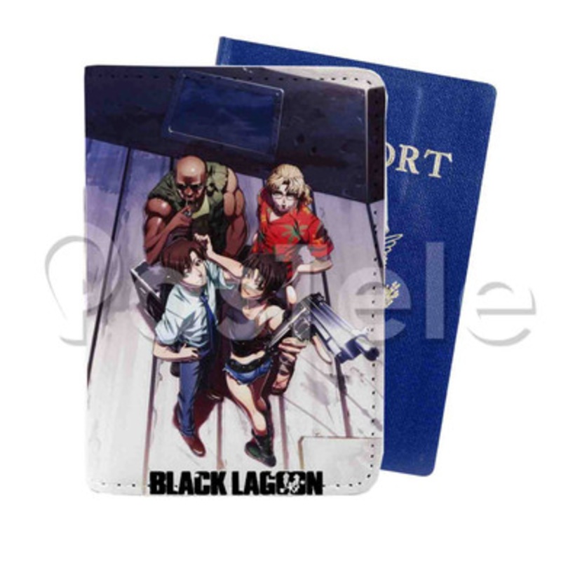 Black Lagoon Anime Custom PU Leather Passport Travel Baggage Cover