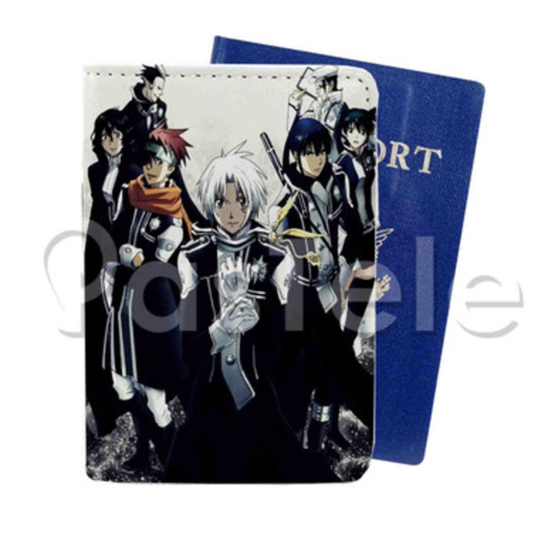 D Gray Man Custom PU Leather Passport Travel Baggage Cover