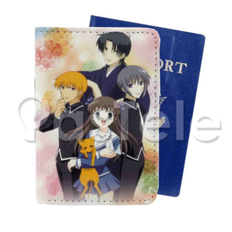 Fruits Basket Custom PU Leather Passport Travel Baggage Cover