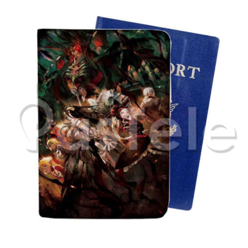 Gekijouban Soushuuhen Overlord Custom PU Leather Passport Travel Baggage Cover