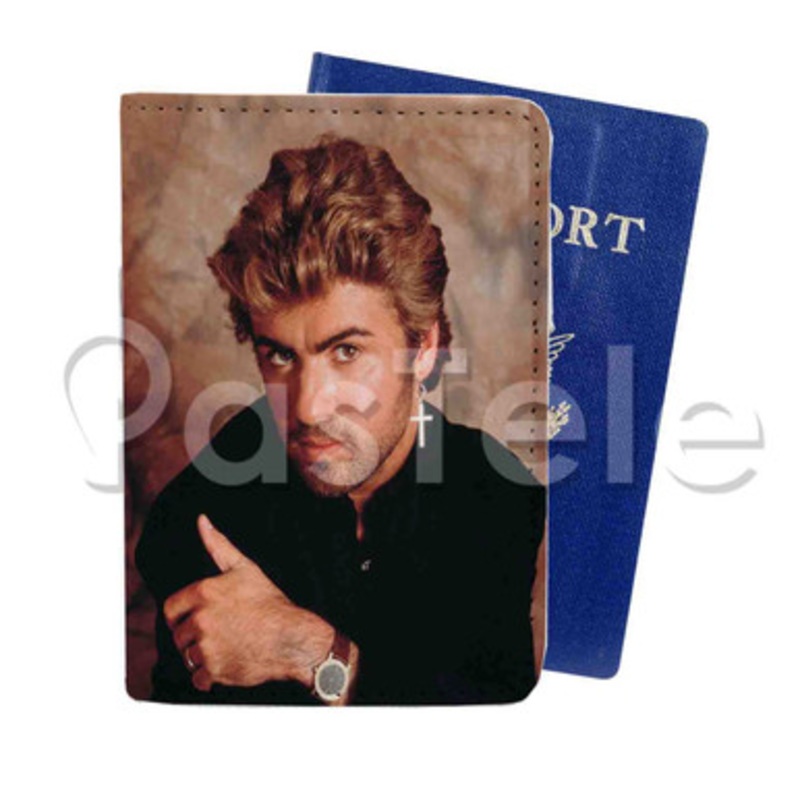 George Michael Custom PU Leather Passport Travel Baggage Cover