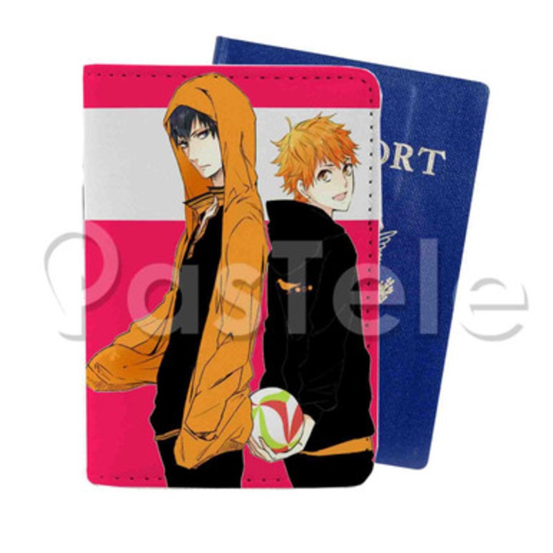 Haikyuu Custom PU Leather Passport Travel Baggage Cover