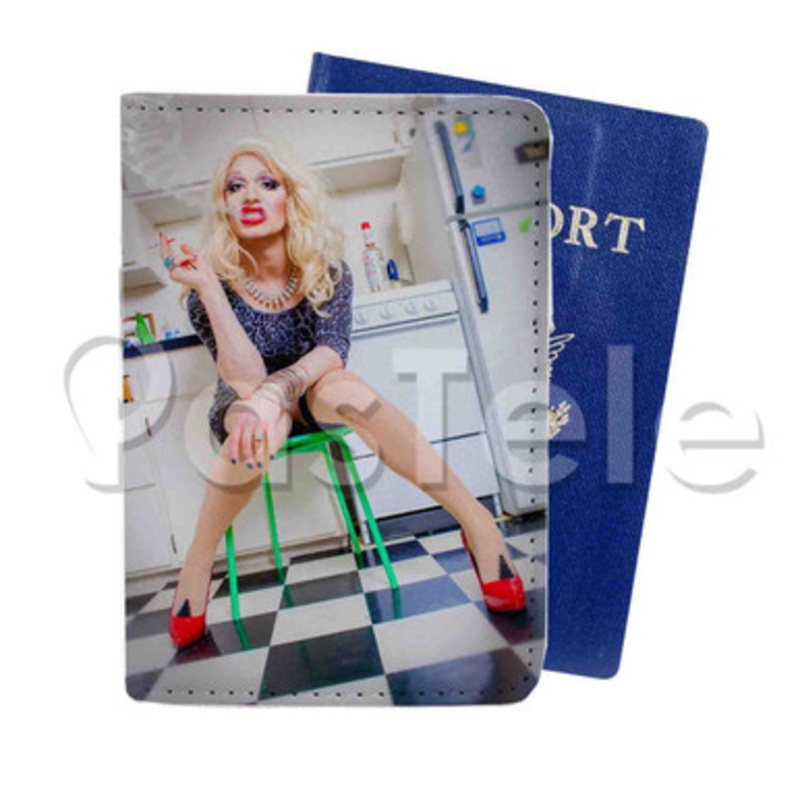 Jinkx Monsoon Custom PU Leather Passport Travel Baggage Cover
