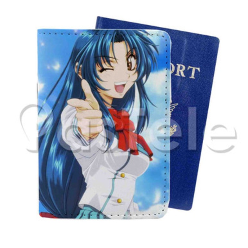 Kaname Chidori Full Metal Panic Custom PU Leather Passport Travel Baggage Cover