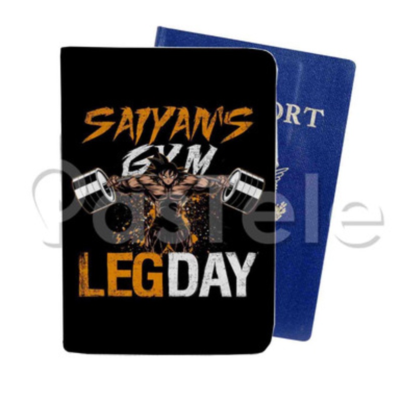 LEG DAY GYM Goku Dragon Balls Custom PU Leather Passport Travel Baggage Cover