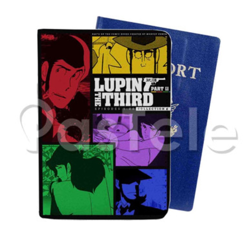 Lupin the 3rd Part II Custom PU Leather Passport Travel Baggage Cover