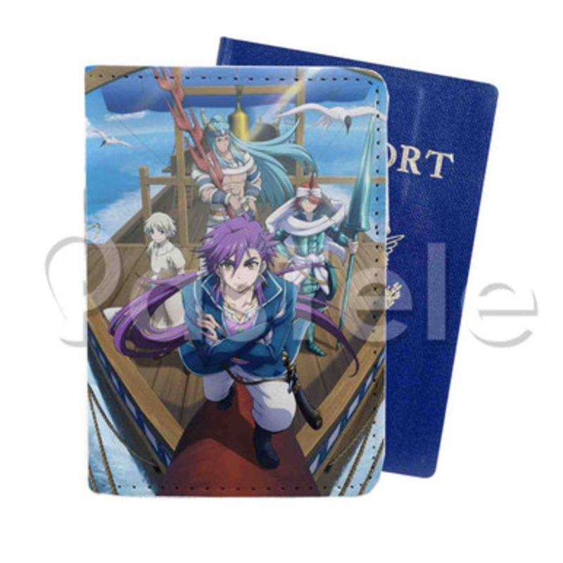 Magi Adventure of Sinbad Custom PU Leather Passport Travel Baggage Cover