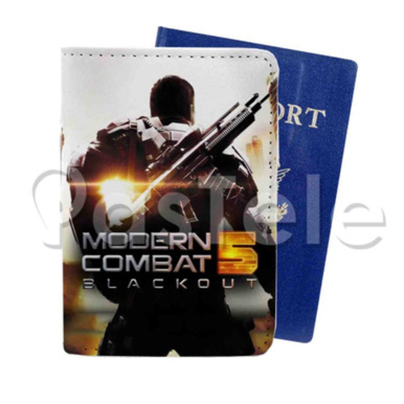 Modern Combat 5 Blackout Custom PU Leather Passport Travel Baggage Cover