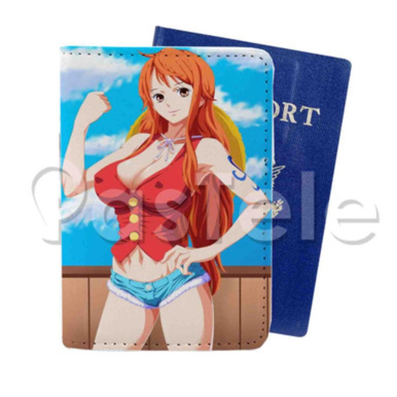 Nami One Piece Custom PU Leather Passport Travel Baggage Cover