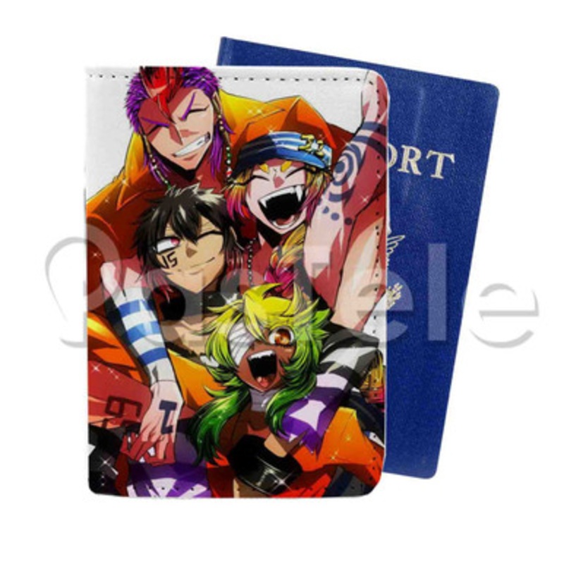 Nanbaka Anime Custom PU Leather Passport Travel Baggage Cover