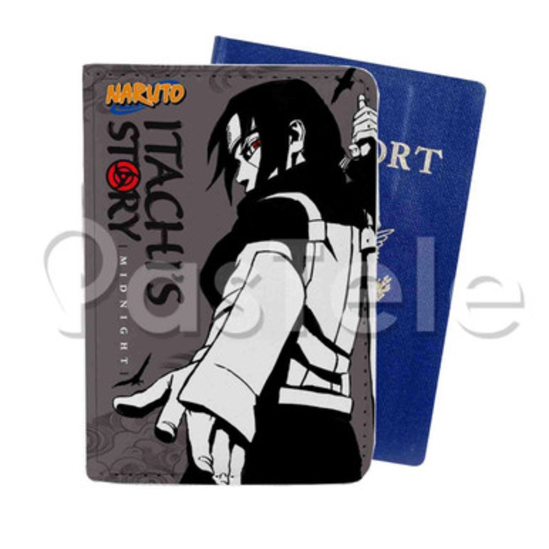 Naruto Itachi s Story Custom PU Leather Passport Travel Baggage Cover
