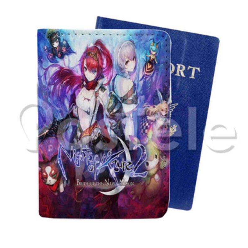 Nights of Azure 2 Bride of The New Moon Custom PU Leather Passport Travel Baggage Cover