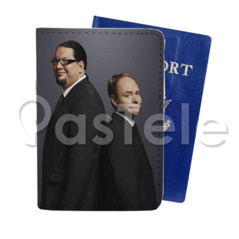 Penn and Teller Custom PU Leather Passport Travel Baggage Cover