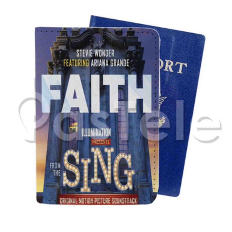 Stevie Wonder Faith ft Ariana Grande Custom PU Leather Passport Travel Baggage Cover