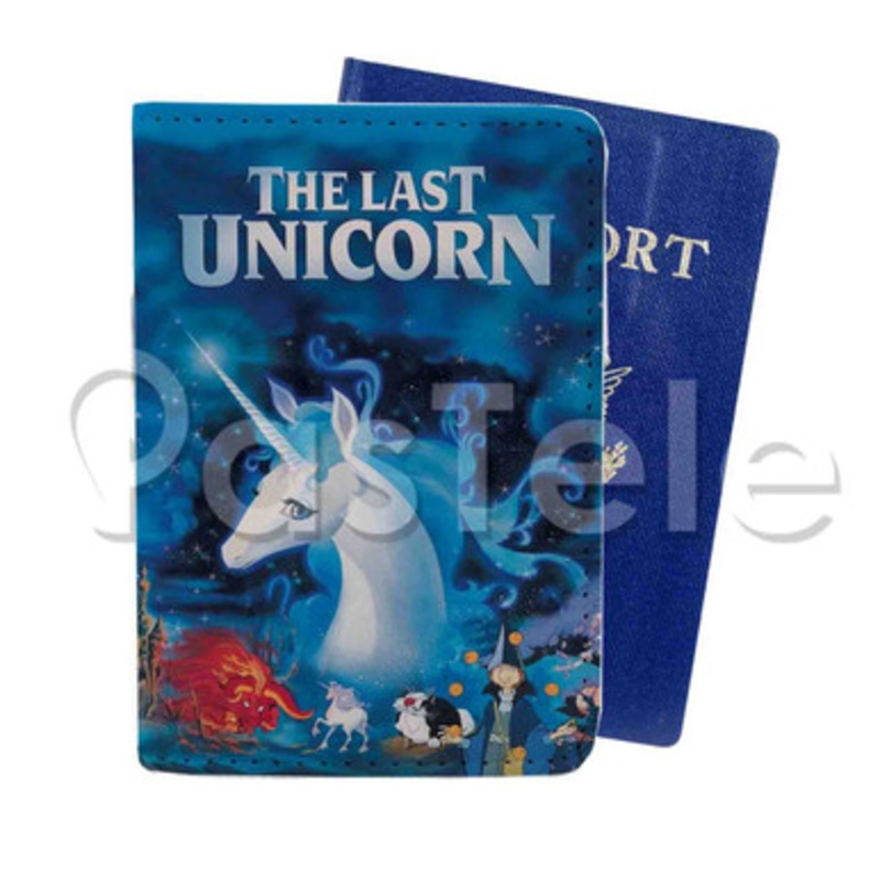 The Last Unicorn Custom PU Leather Passport Travel Baggage Cover
