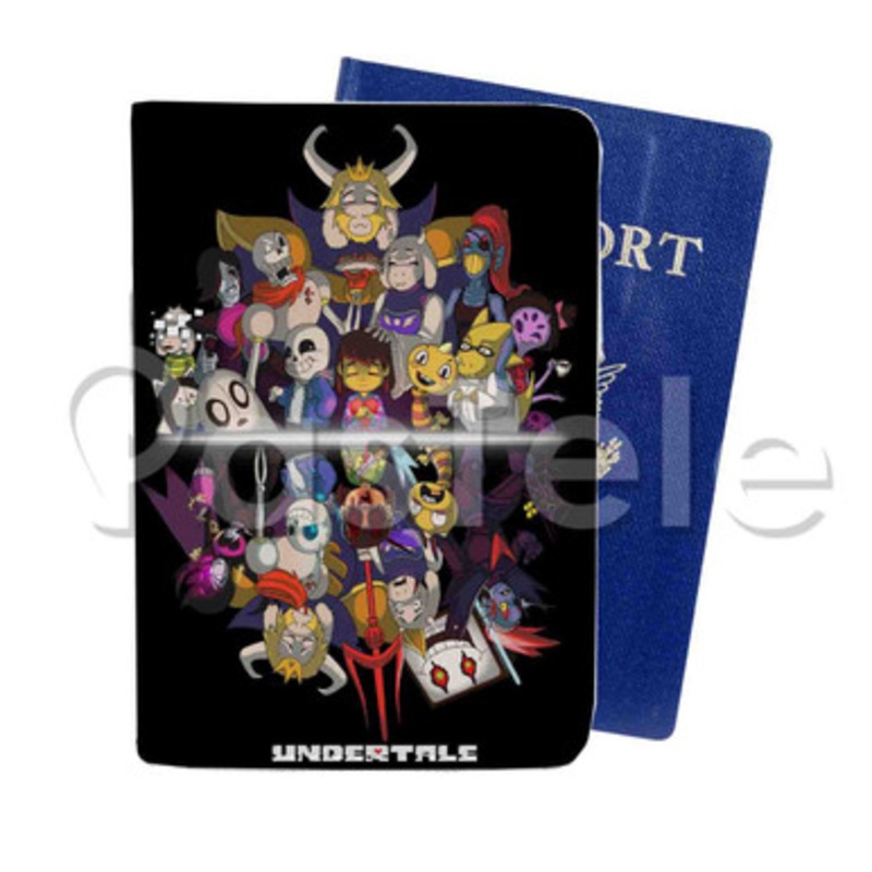 Undertale Custom PU Leather Passport Travel Baggage Cover