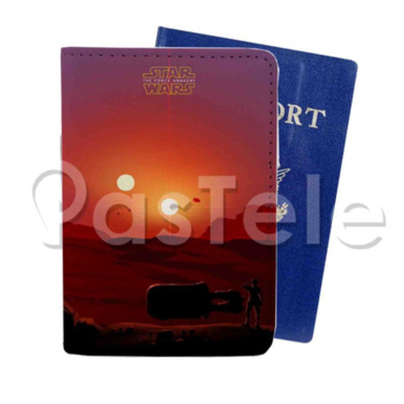 Visit Tatooine Star Wars Custom PU Leather Passport Travel Baggage Cover