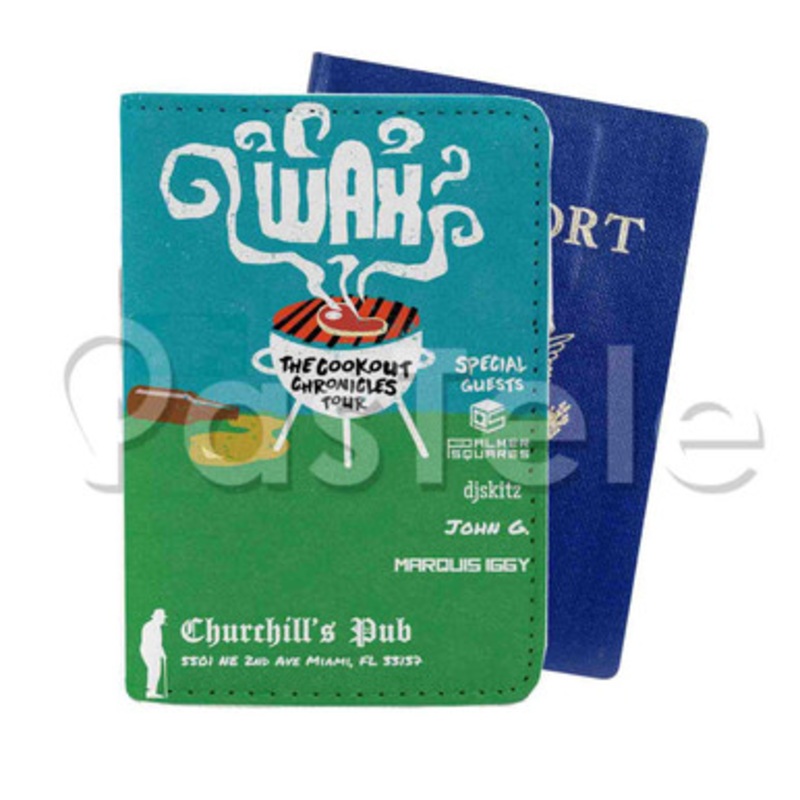 Wax and The Palmer Squares Custom PU Leather Passport Travel Baggage Cover