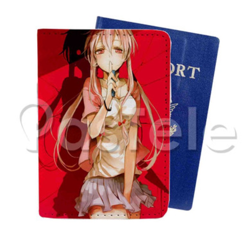 Yuno Gasai Future Diary Custom PU Leather Passport Travel Baggage Cover