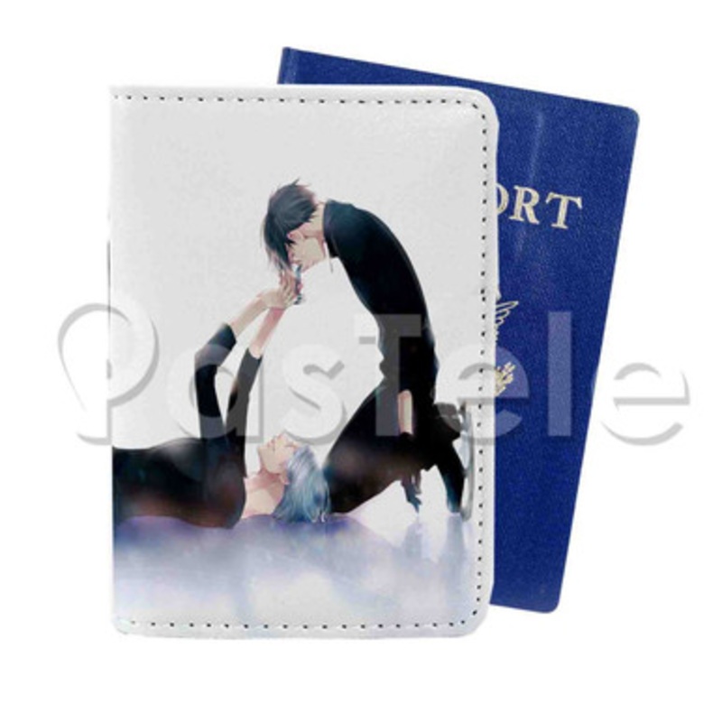 Yuuri Katsuki Viktor Nikiforov Yuri on Ice Custom PU Leather Passport Travel Baggage Cover
