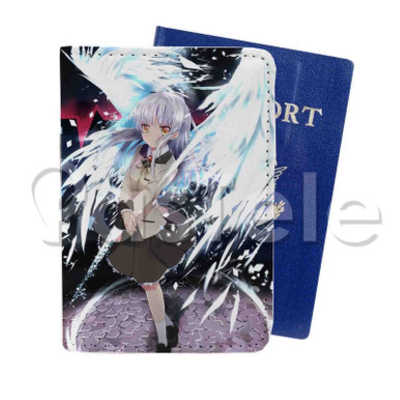 Angel Beats Custom PU Leather Passport Travel Baggage Cover