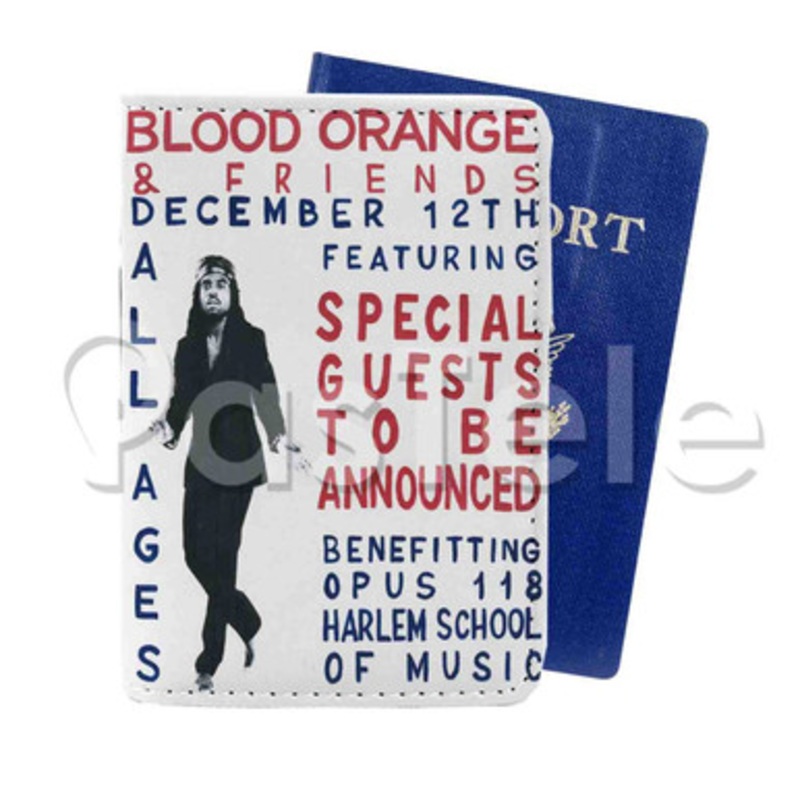 Blood Orange Custom PU Leather Passport Travel Baggage Cover