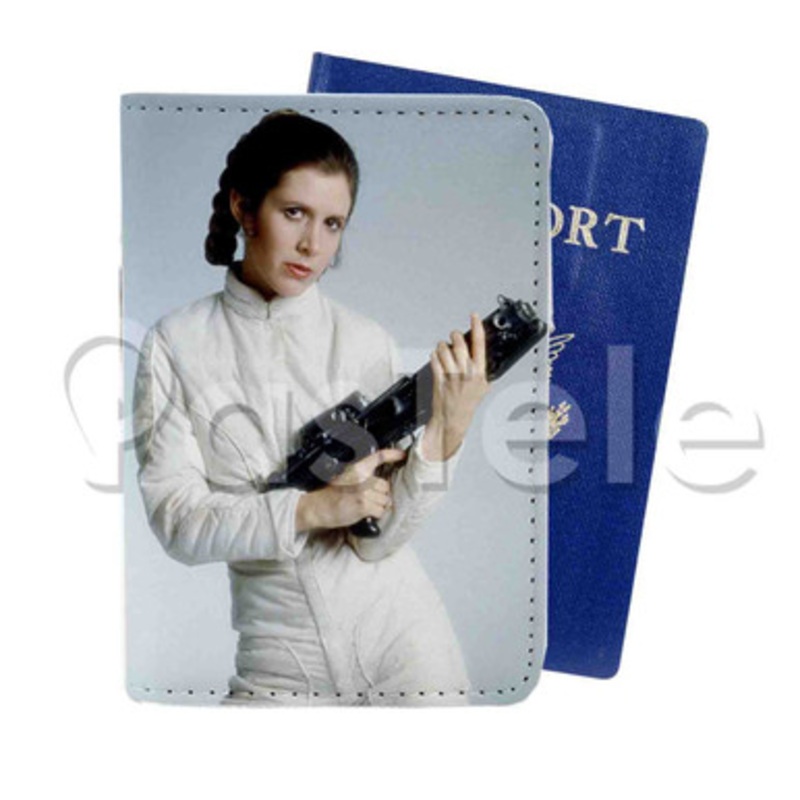 Carrie Fisher Custom PU Leather Passport Travel Baggage Cover