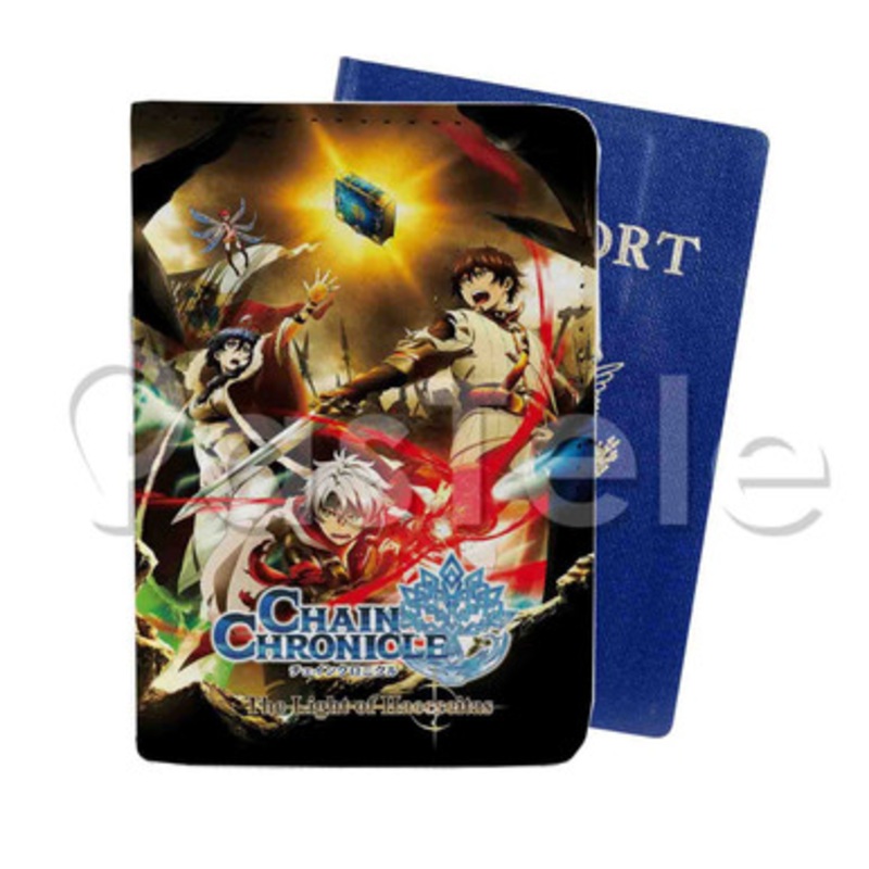 Chain Chronicle The Light of Haecceitas Custom PU Leather Passport Travel Baggage Cover