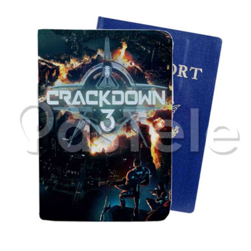 Crackdown 3 Custom PU Leather Passport Travel Baggage Cover
