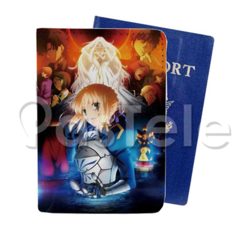 Fate Zero Custom PU Leather Passport Travel Baggage Cover