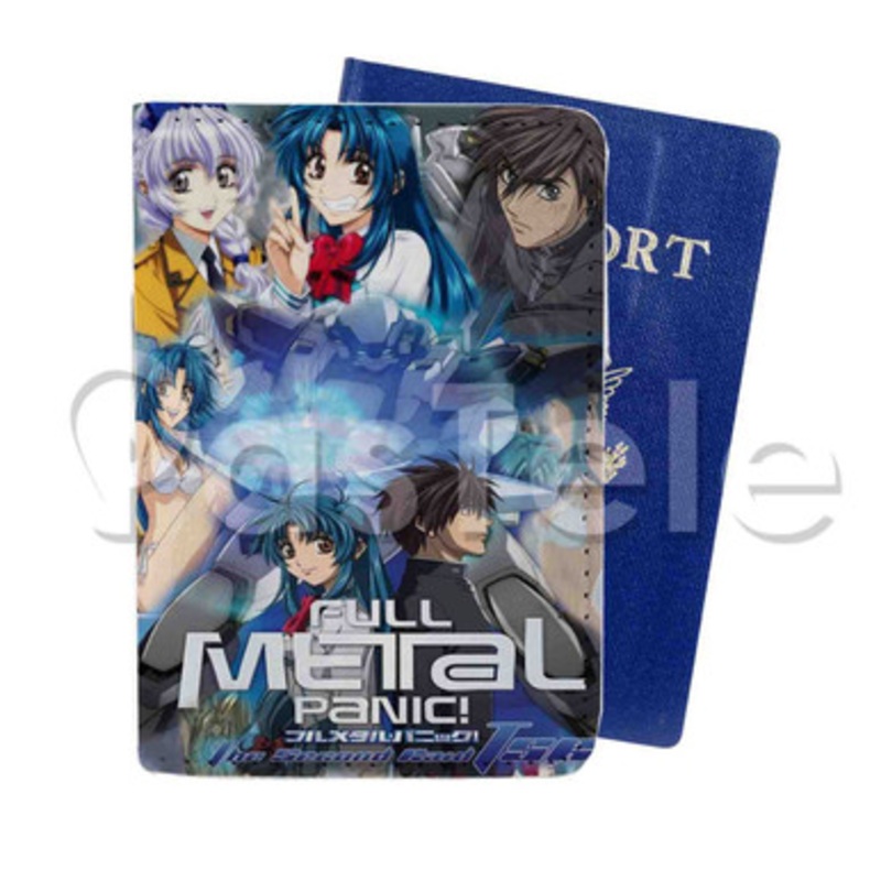 Full Metal Panic Custom PU Leather Passport Travel Baggage Cover