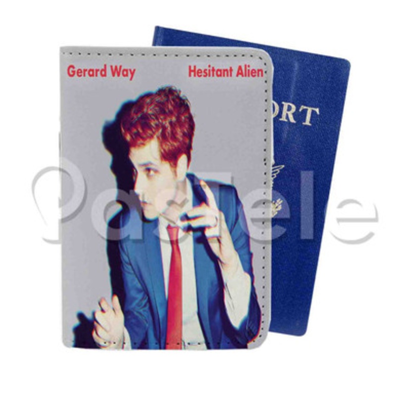 Gerard Way Hesitant Alien Custom PU Leather Passport Travel Baggage Cover
