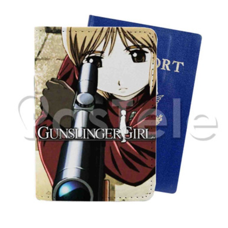 Gunslinger Girl Custom PU Leather Passport Travel Baggage Cover