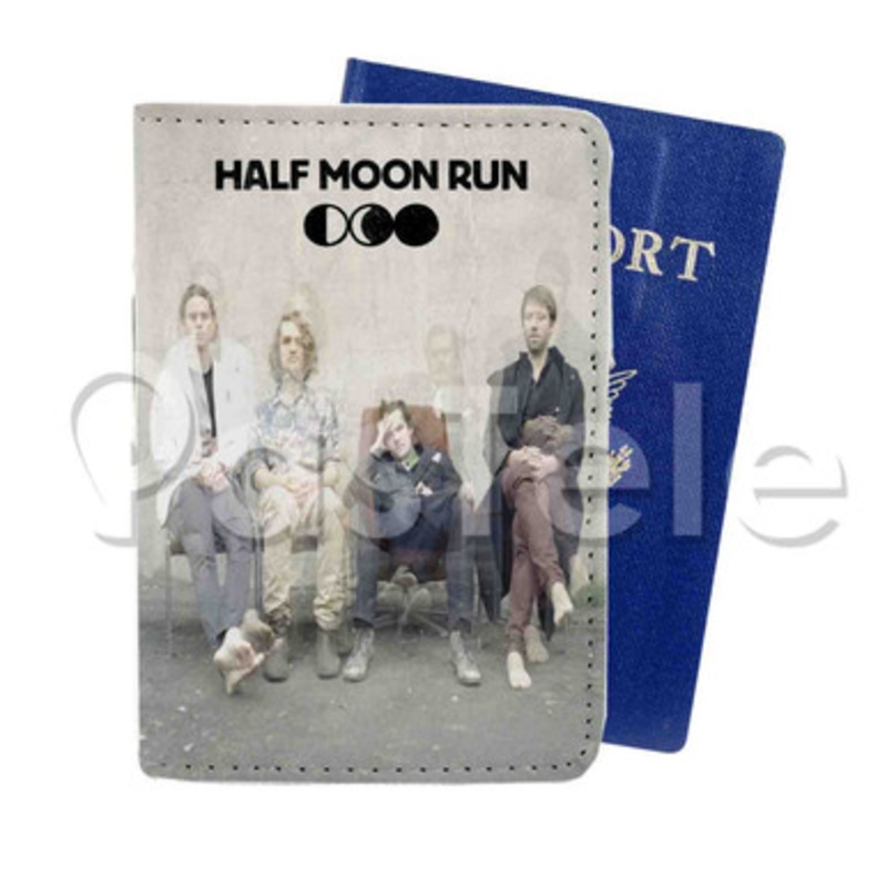 Half Moon Run Custom PU Leather Passport Travel Baggage Cover