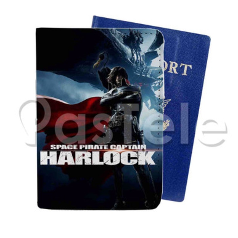 Harlock Space Pirate Custom PU Leather Passport Travel Baggage Cover