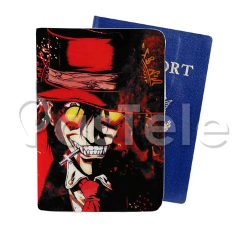 Hellsing Anime Custom PU Leather Passport Travel Baggage Cover