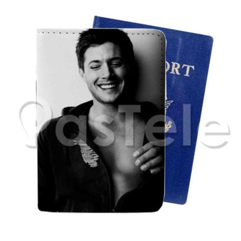 Jensen Ackles Custom PU Leather Passport Travel Baggage Cover