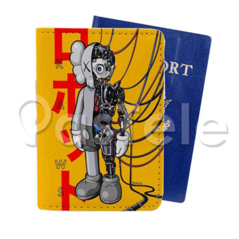 Kaws Custom PU Leather Passport Travel Baggage Cover