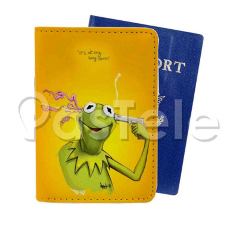 Kermit Custom PU Leather Passport Travel Baggage Cover