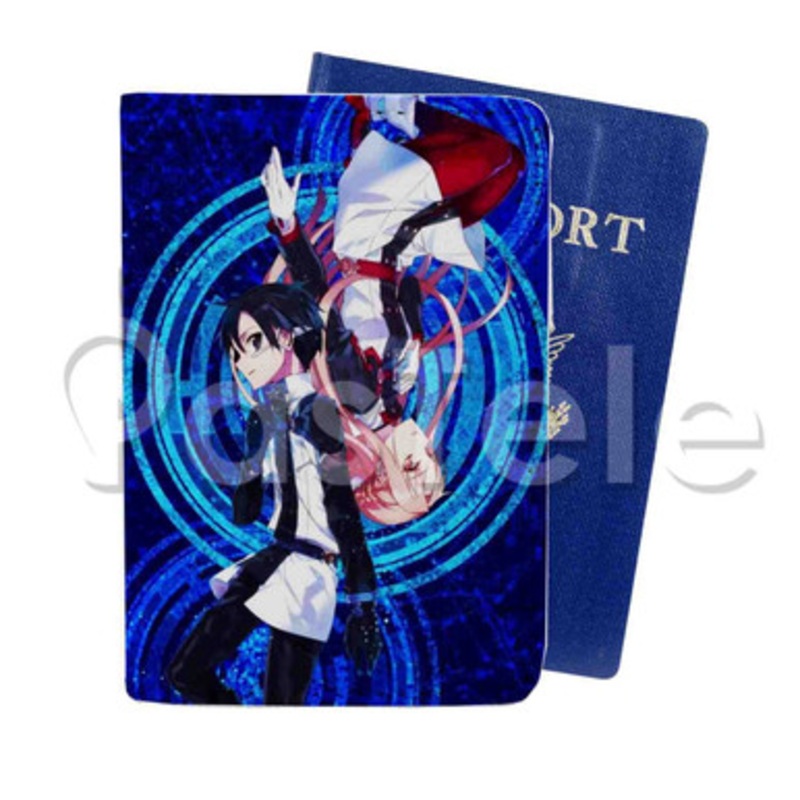 Kirito and Asuna Sword Art Online Movie Ordinal Scale Custom PU Leather Passport Travel Baggage Cove