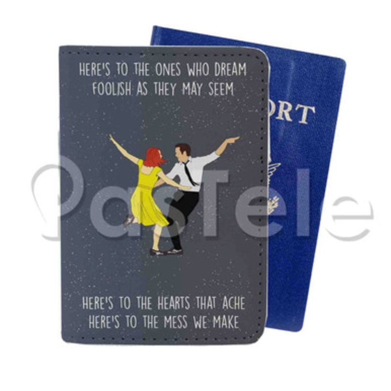 La La Land Custom PU Leather Passport Travel Baggage Cover