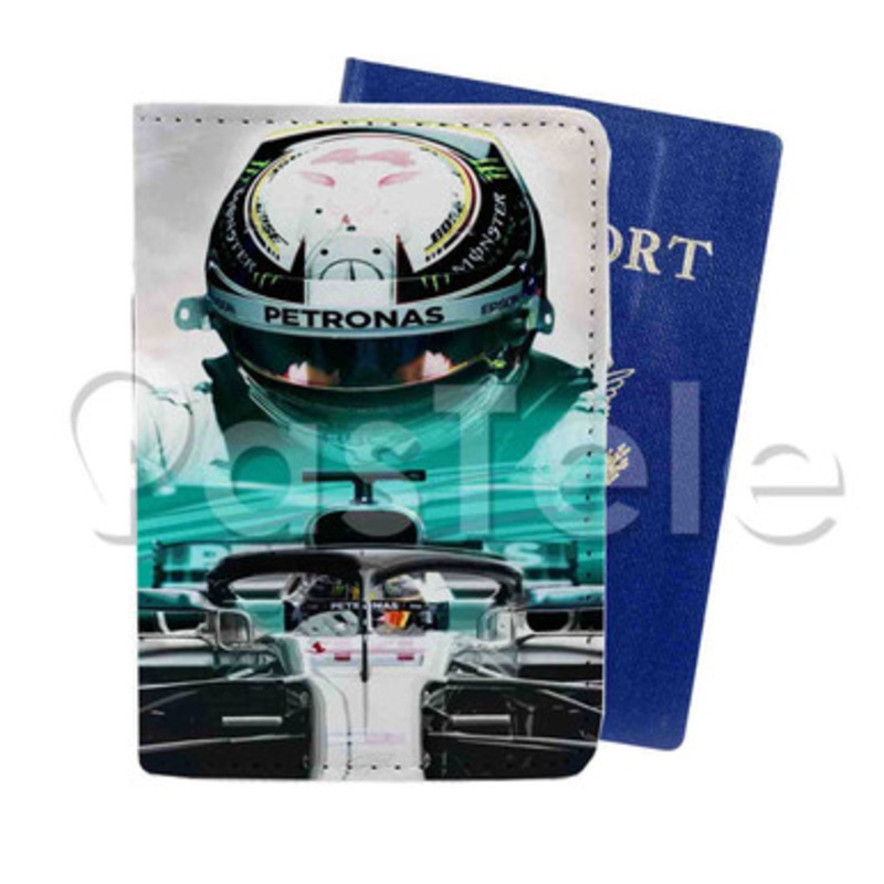 Lewis Hamilton Petronas Custom PU Leather Passport Travel Baggage Cover