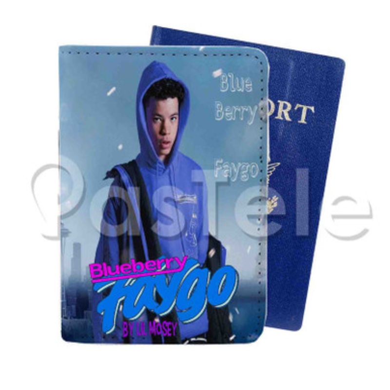 Lil Mosey Blueberry Faygo Custom PU Leather Passport Travel Baggage Cover