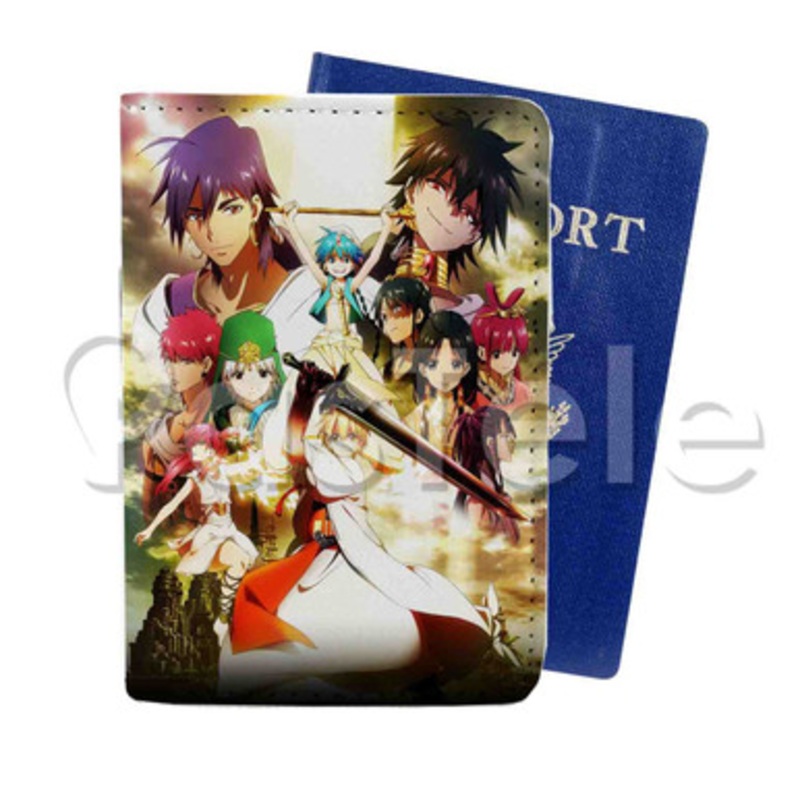 Magi The Labyrinth of Magic Custom PU Leather Passport Travel Baggage Cover