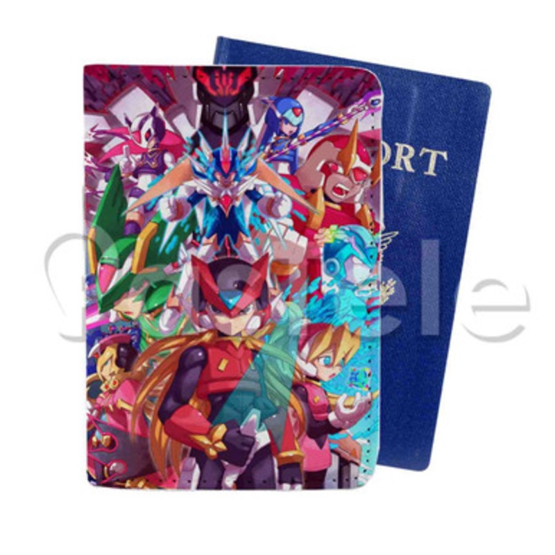 Megaman Rockman Zero Custom PU Leather Passport Travel Baggage Cover