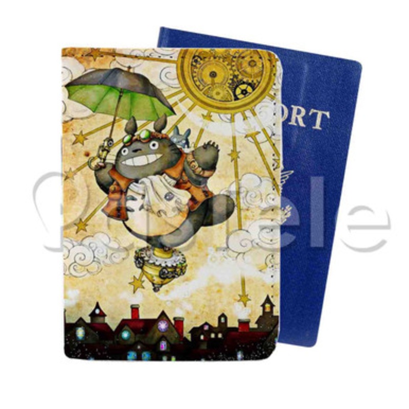Neighbor Totoro Custom PU Leather Passport Travel Baggage Cover
