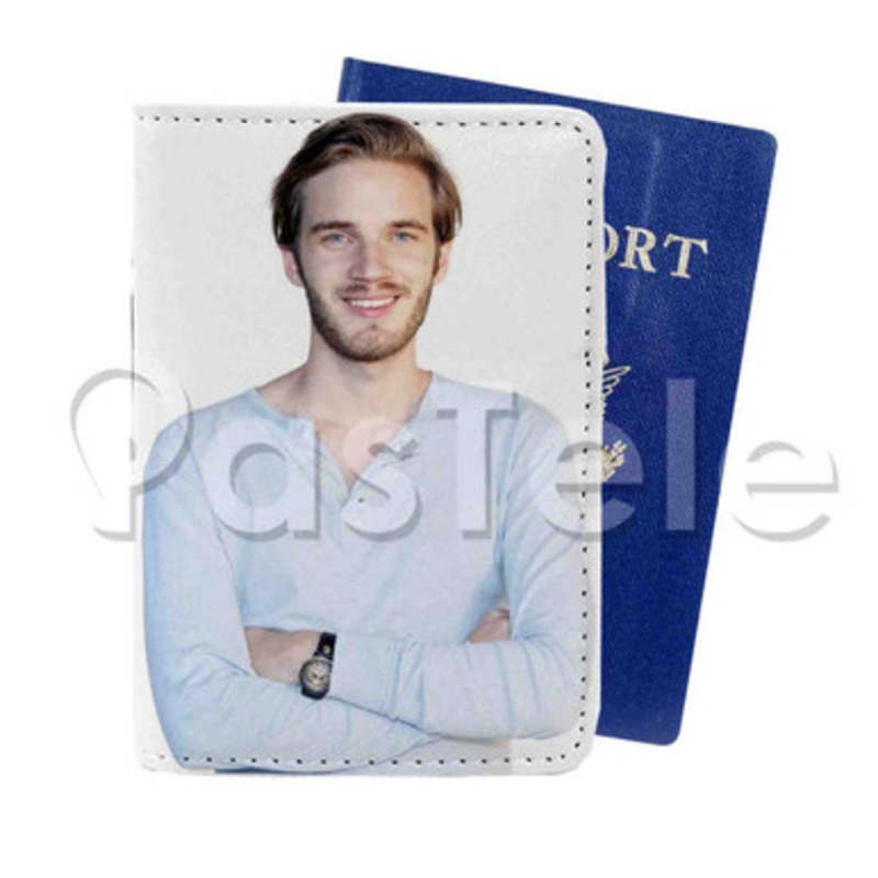 Pewdiepie Custom PU Leather Passport Travel Baggage Cover