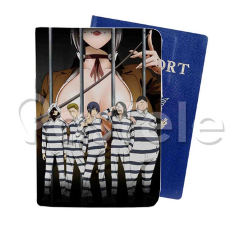 Prison School Custom PU Leather Passport Travel Baggage Cover