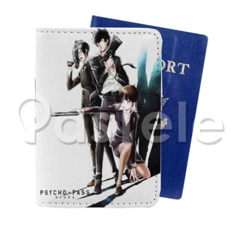 Psycho Pass Custom PU Leather Passport Travel Baggage Cover
